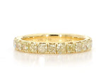 14K 1.01ct Lab Grown Yellow Diamond Radiant Cut Eternity Band