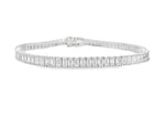 14K 6.89ct Lab Grown Diamond Emerald Cut Tennis Bracelet