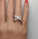 18K Solid Gold Round Lab Grown Pink Diamond 1.26 Carat Cocktail Ring - Alternate Angle