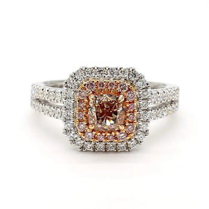 1.5ct Natural Diamond Cushion Cut Ring in 18K Solid Gold | Riyanika