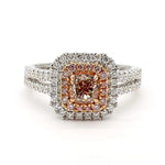1.5ct Lab Grown Diamond Cushion Cut Ring in 18K Solid Gold | Riyanika