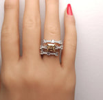 3.19ct Lab Grown Diamond Princess Cut Ring in 18K Solid Gold | Riyanika