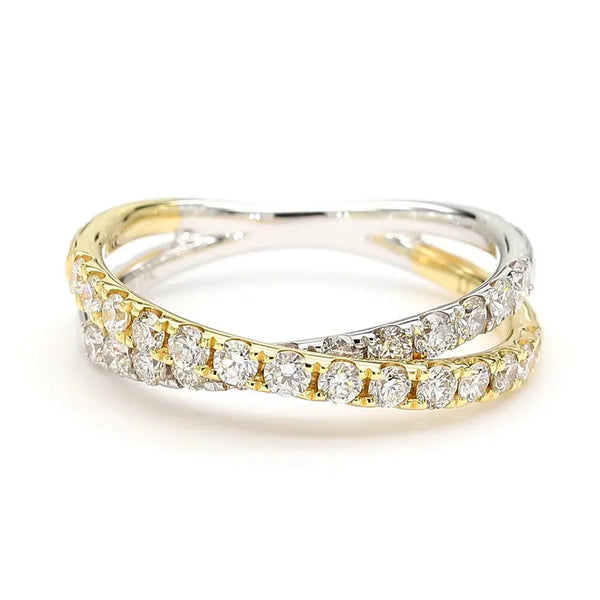 0.69ct Lab Grown Diamond Round Cut Cocktail Band in 18K Solid Gold | Riyanika