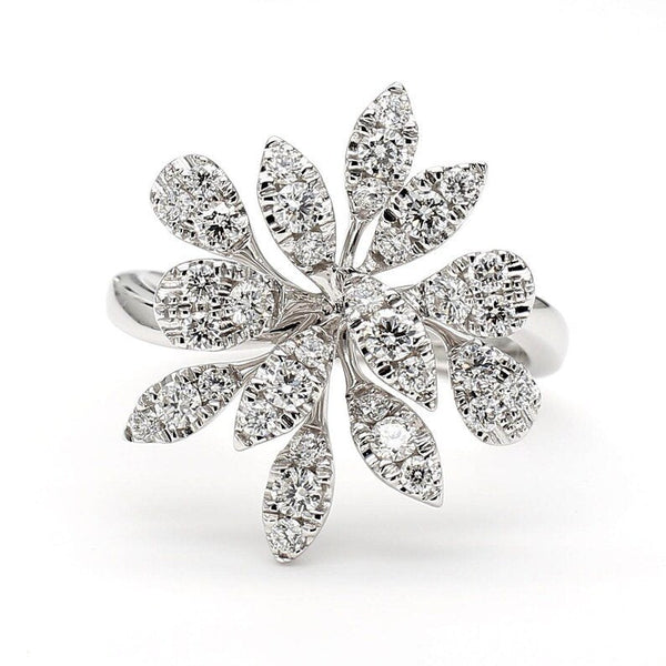 14K 0.78ct Lab Grown Diamond Round Cut Cocktail Ring