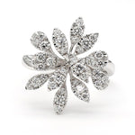Lab Grown White Round Diamond 0.78 Carat 18K Solid Gold Cocktail Ring - Detail | Riyanika Jewels