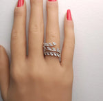 0.82ct Lab Grown Diamond Round Cut Cocktail Ring in 18K Solid Gold | Riyanika