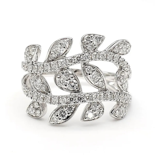14K 0.9ct Lab Grown Diamond Round Cut Cocktail Ring