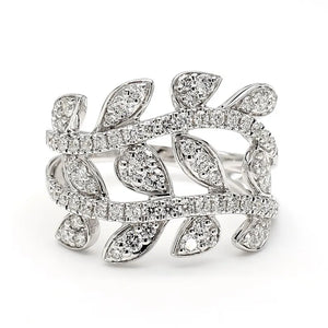 18K Solid Gold 0.90 Carat Lab Grown Round Diamond Cocktail Ring | Riyanika Jewels