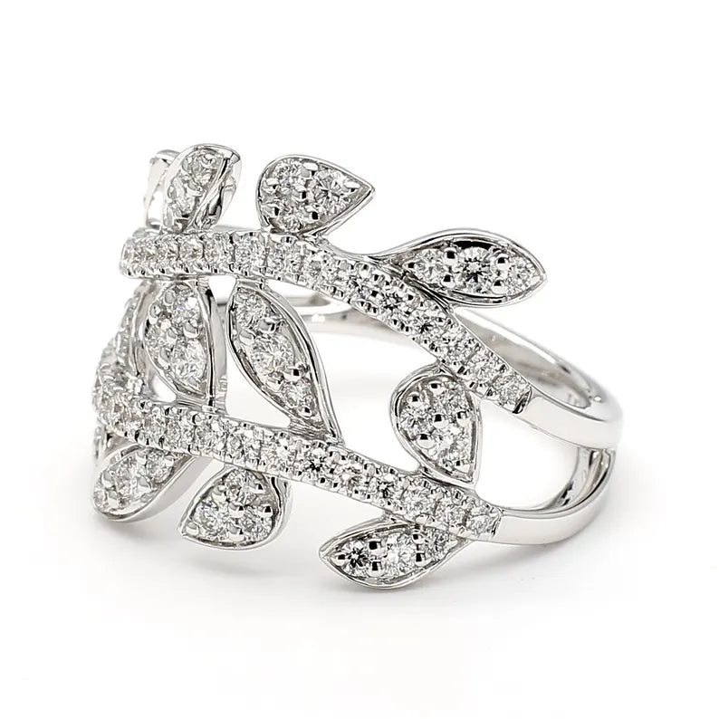 14K 0.9ct Lab Grown Diamond Round Cut Cocktail Ring