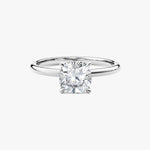 14K 1ct Natural Diamond Cushion Cut Solitaire Engagement Ring