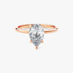 14K 1ct Lab Grown Diamond Pear Cut Solitaire Engagement Ring
