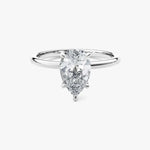 14K 1ct Lab Grown Diamond Pear Cut Solitaire Engagement Ring