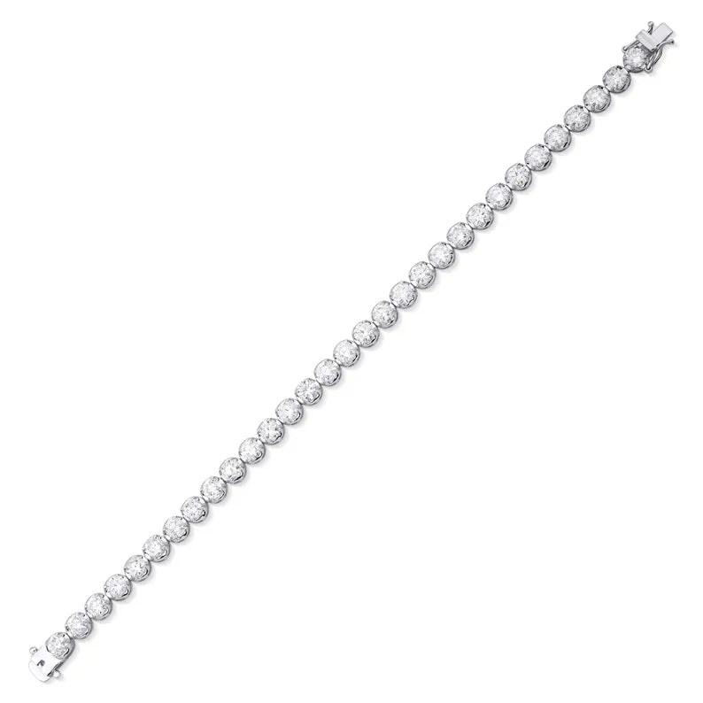 18K Solid Gold Lab Grown Diamond 10 Carat Infinity Tennis Bracelet | Riyanika Jewels