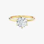 18K Solid Gold 2.00 CT Round Cut Lab Grown Diamond Solitaire Engagement Ring | Riyanika Jewels