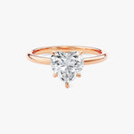 18K Solid Gold 2.00 CT Heart Cut Solitaire Lab Grown Diamond Engagement Ring - Detail | Riyanika Jewels