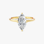 18K Solid Gold 2.00 CT Marquise Cut Solitaire Lab Grown Diamond Engagement Ring | Riyanika Jewels