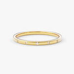 18K Solid Gold 1.00 CT Natural Diamond Flush Set Wedding Band | Riyanika Jewels