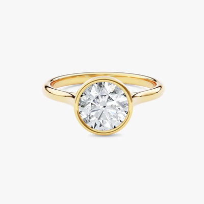 14K 2ct Lab Grown Diamond Round Cut Solitaire Engagement Ring