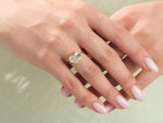 14K 2ct Lab Grown Diamond Pear Cut Toi et Moi Engagement Ring