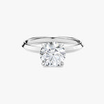 14K 1ct Natural Diamond Round Cut Solitaire Engagement Ring