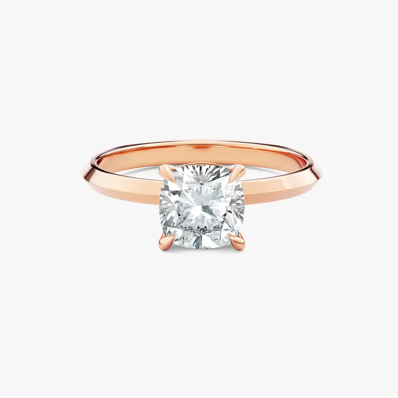 14K 2ct Lab Grown Diamond Round Cut Solitaire Engagement Ring