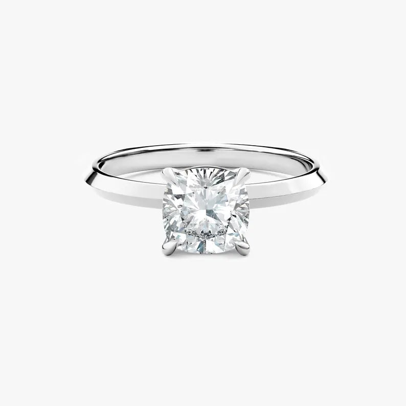 14K 2ct Lab Grown Diamond Round Cut Solitaire Engagement Ring