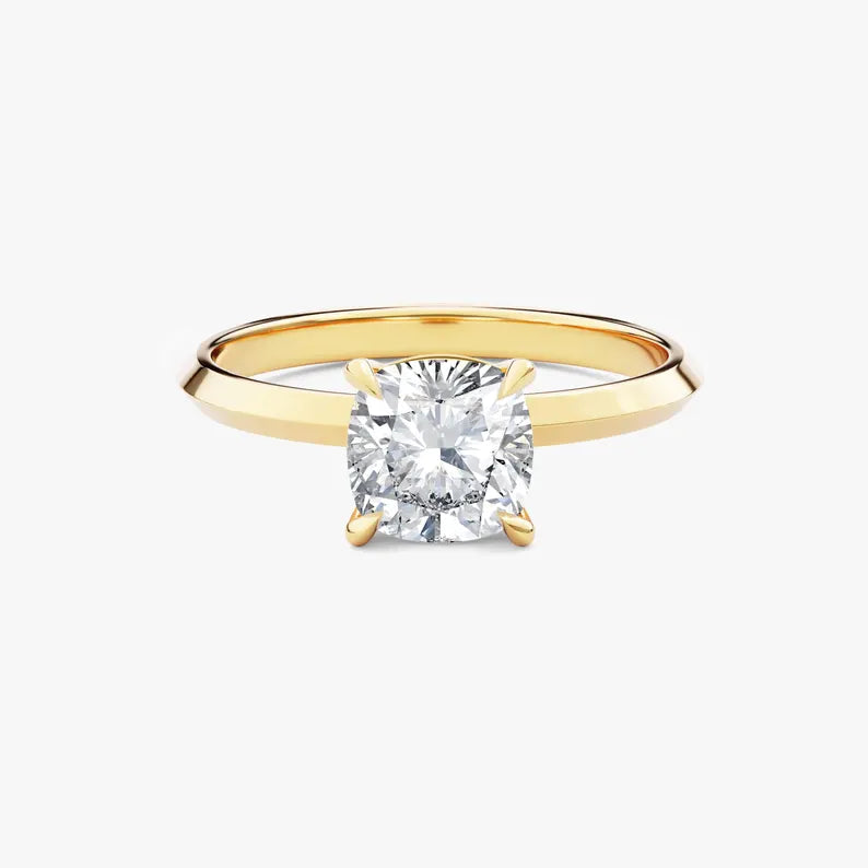 14K 2ct Lab Grown Diamond Round Cut Solitaire Engagement Ring
