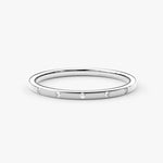 18K Solid Gold 1.00 CT Natural Diamond Flush Set Wedding Band - Detail | Riyanika Jewels