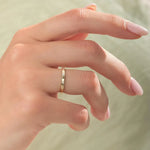 18K Solid Gold 1.00 CT Natural Diamond Flush Set Wedding Band - Alternate Angle | Riyanika Jewels