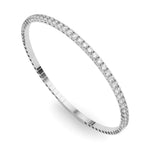 18K Solid Gold 1.00 CTW Natural Diamond Flexi Half Bangle – Stackable Jewelry - View 7 | Riyanika Jewels