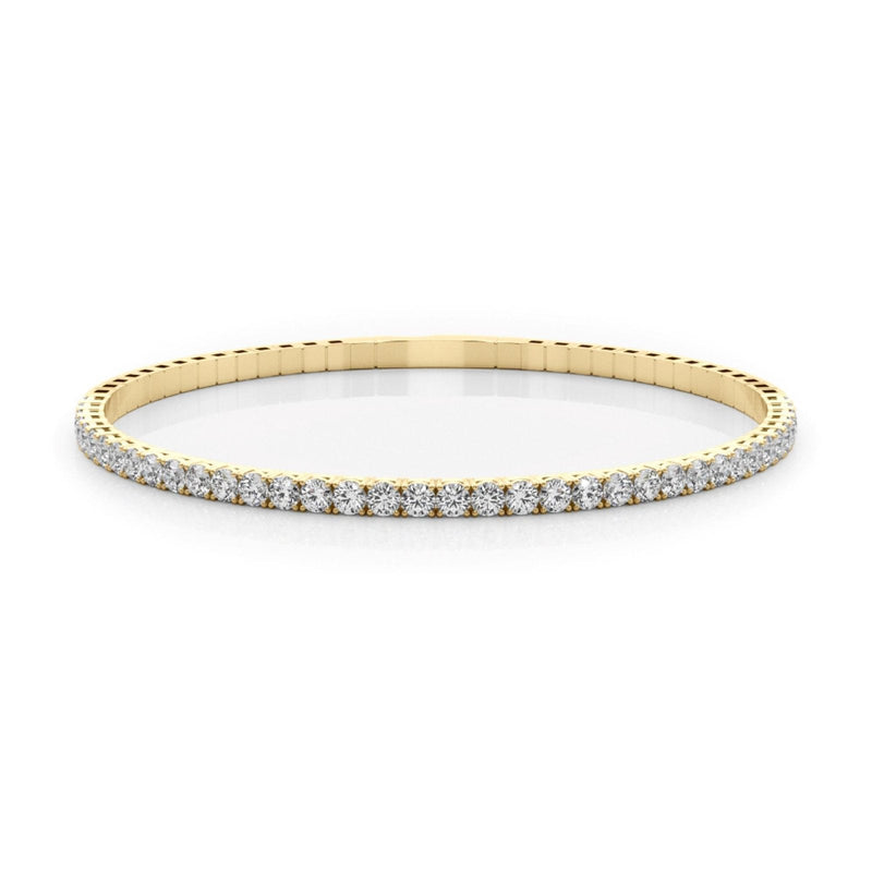 14K 1ct Natural Diamond Bangle