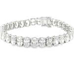 14K 7ct Lab Grown Diamond Oval Cut Tennis Bracelet