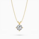 14K 2ct Lab Grown Diamond Cushion Cut Solitaire Pendant