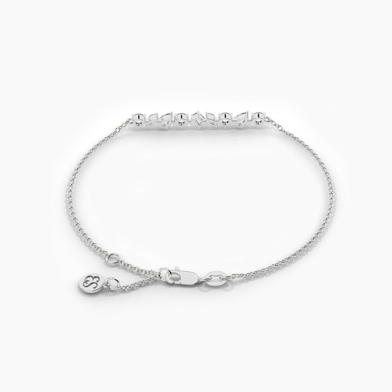 14K Solid Gold Multi-Shape Natural Diamond Bracelet