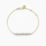 18K Solid Gold Multi-Shape Lab Grown Diamond Bracelet - Side View | Riyanika Jewels