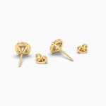 14K Lab Grown Diamond Round Cut Halo Stud Earrings