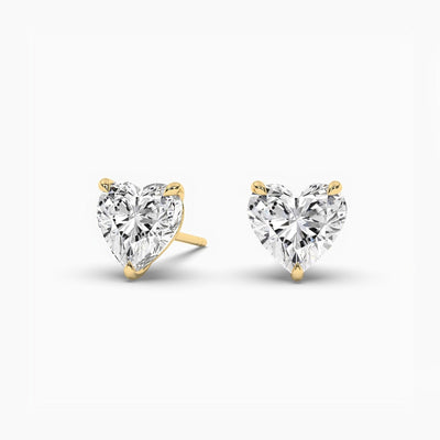 14K Natural Diamond Solitaire Stud Earrings