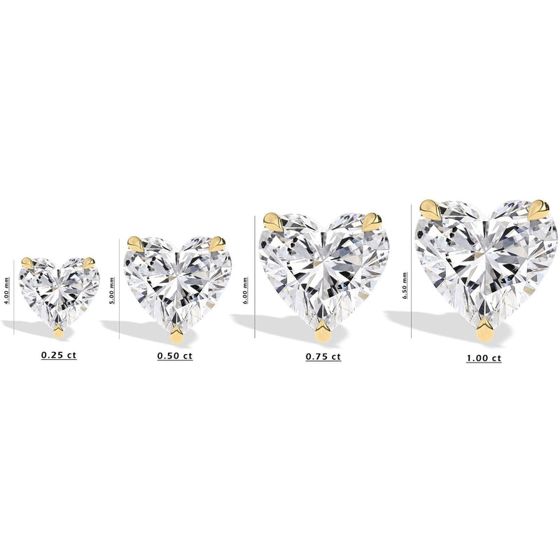 14K Natural Diamond Solitaire Stud Earrings