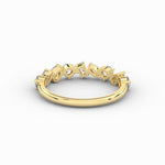 14K Lab Grown Diamond Cluster Half Eternity Band