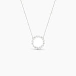 14K Natural Diamond Cluster Pendant
