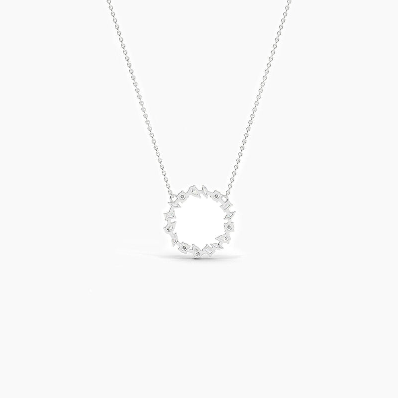 14K Natural Diamond Cluster Pendant