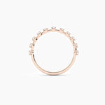 18k Solid Gold Round Natural Diamond Ring For Anniversary Gift - Alternate Angle | Riyanika Jewels