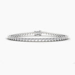 18K Solid Gold Lab Grown Diamond Heart Cut Tennis Bracelet – Perfect Wedding or Christmas Gift - View 7 | Riyanika Jewels
