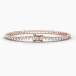 14K Solid Gold Lab Grown Diamond Heart Cut Tennis Bracelet – Perfect Wedding or Christmas Gift