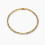 18K Solid Gold Natural Diamond Heart Cut Tennis Bracelet – Perfect Wedding or Christmas Gift - Close Up | Riyanika Jewels