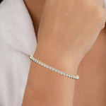 14K Solid Gold Lab Grown Diamond Heart Cut Tennis Bracelet – Perfect Wedding or Christmas Gift
