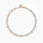 18K Solid Gold Lab Grown Diamond Oval Cut Tennis Bracelet | Delicate Layering Piece for Women - View 6 | Riyanika Jewels