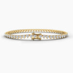 14K Solid Gold Lab Grown Diamond Heart Cut Tennis Bracelet – Perfect Wedding or Christmas Gift