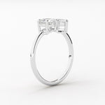 14K 1.5ct Natural Diamond Round Cut Toi et Moi Engagement Ring