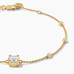 18K Solid Gold 1 Ct Lab Grown Diamond Layering Bracelet - Detail | Riyanika Jewels